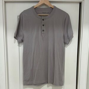 Men's Gray Henley Shirt
